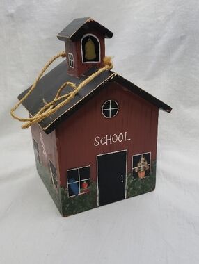 Painted Wooden Birdhouse Old School